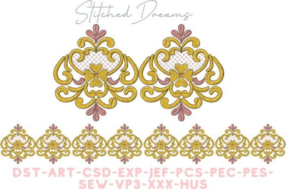 Floral Embroidery Border